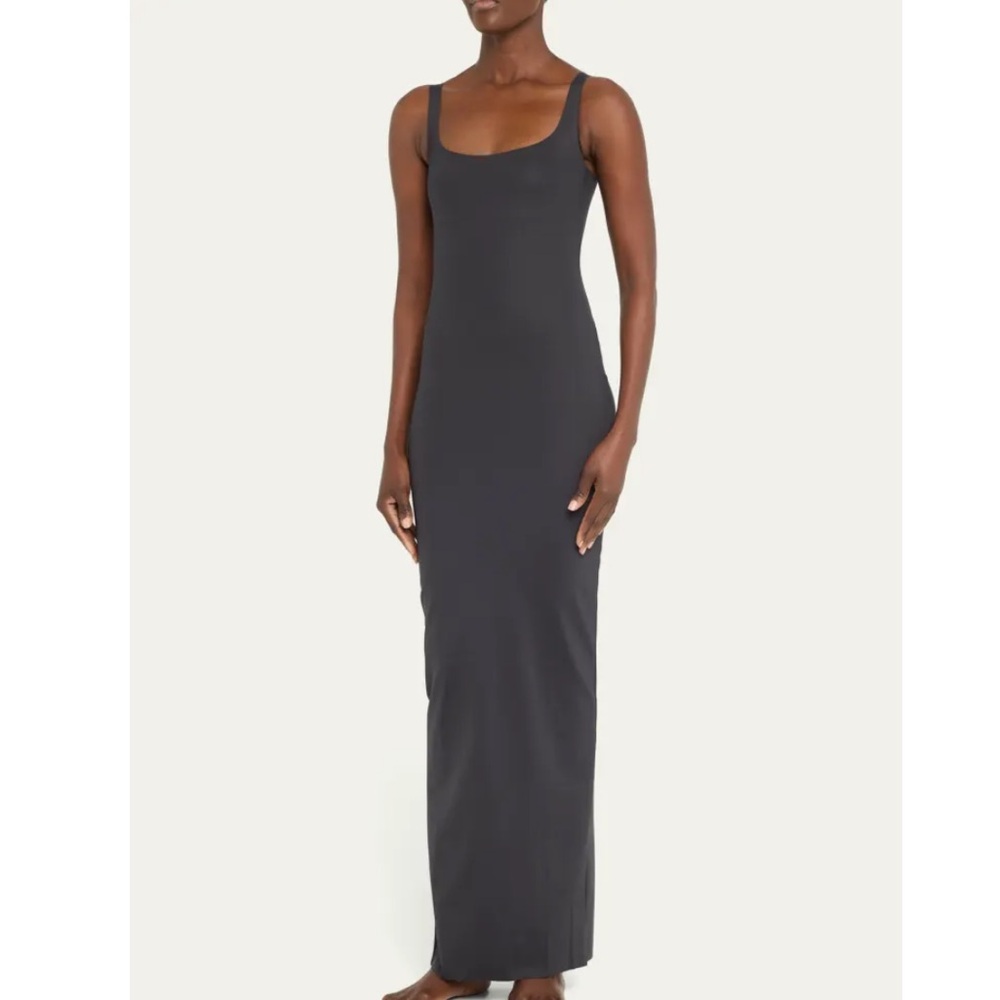 SKIMS Body Sleeveless Scoop-Neck Maxi Dress, XL BLACK 1196